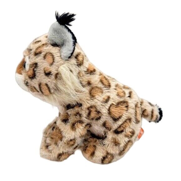 2/$15 Wild Republic Realistic Bobcat Plush Brown 9" Cub Sitting Stuffed Spotted - Picture 3 of 9